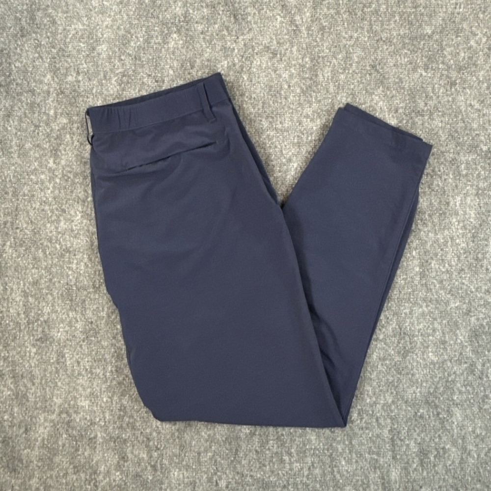 Fabletics Mens Large Only-Daily Pant Navy Blue Technical Chino Stretch